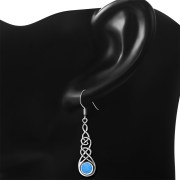 Opal Celtic Long Earrings - e297